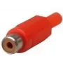 Gniazdo RCA, oznaczenie czerwone, do kabla o średnicy do 4 mm (10805B)
