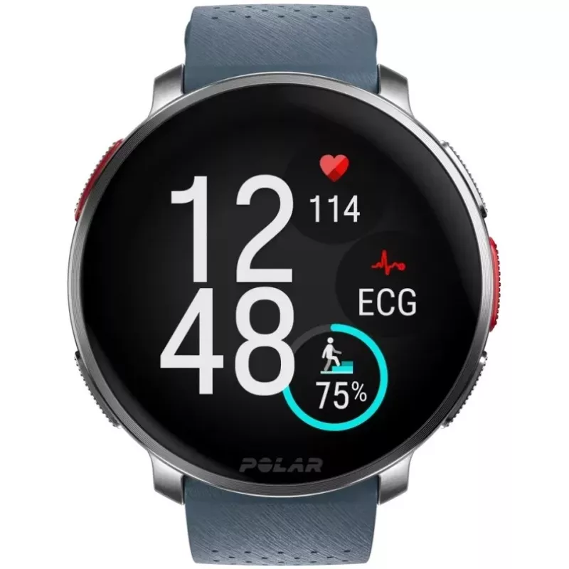 Polar Vantage V3 - Aluminium - Zegarek sportowy z paskiem - Silikon - Wyświetlacz 3,5 cm (1,39 cala) - 32 GB - Bluetooth - 57 g - błękitny (900108892)
