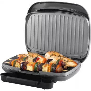 Kompaktowy grill elektryczny Petra PT4366GRYDEKFDIR z powierzchnią nieprzywierającą