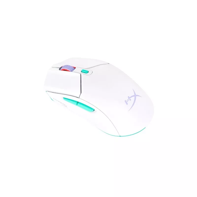 HyperX Pulsefire Haste 2 Core Wls - Mysz gamingowa (biały/zielony/fioletowy)
