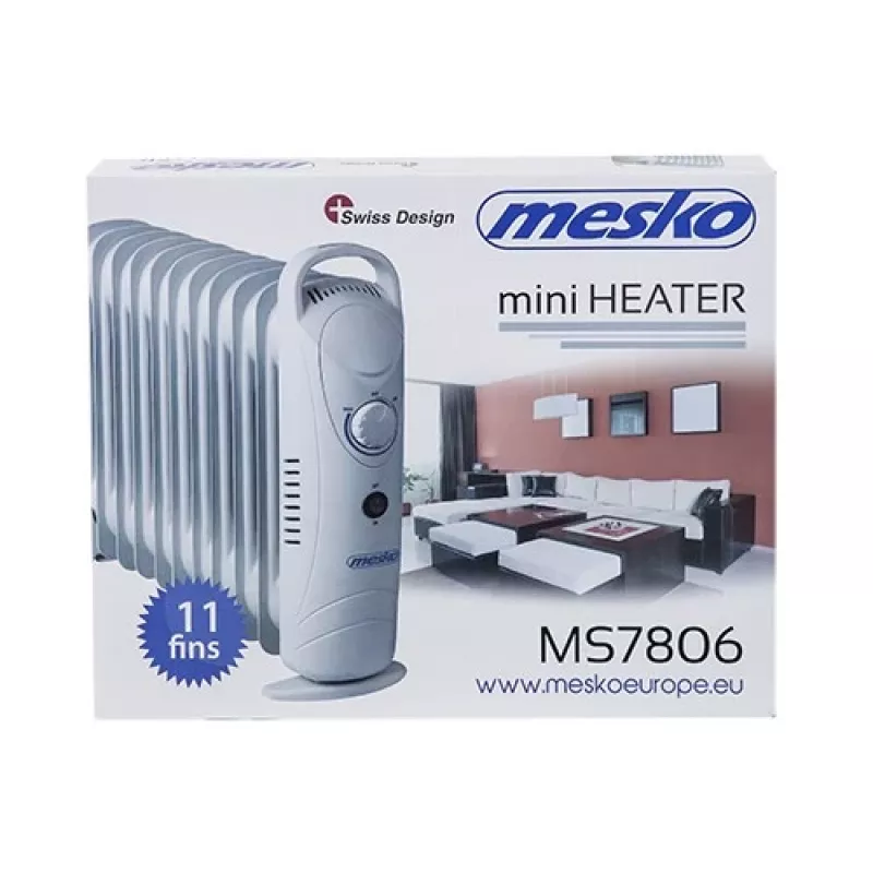 Mesko MS 7806 Grzejnik elektryczny Olejowy grzejnik elektryczny Do wewnątrz Biały 1200 W