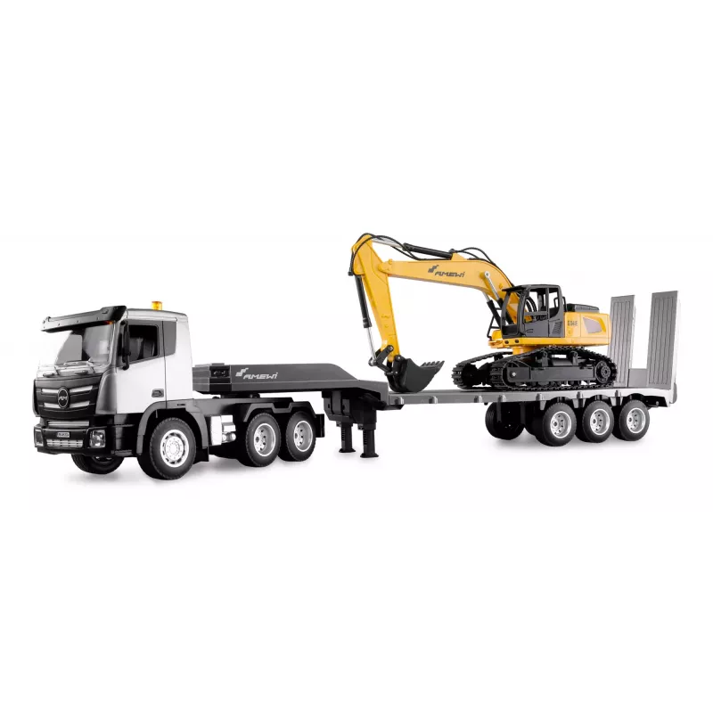 Zestaw Amewi 2w1 Niska Ładowarka i Koparka G836E/G041E skala 1:24 RTR