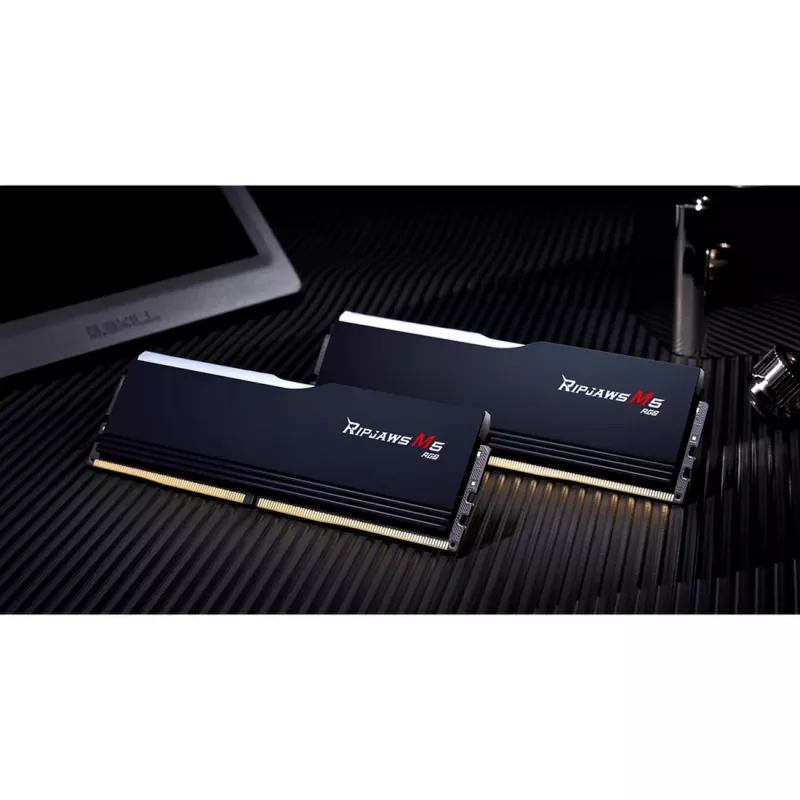 DIMM 32 GB DDR5-6800 (2x 16 GB) Dual-Kit, pamięć czarna, F5-6800J3445G16GX2-RM5RK, Ripjaws M5 RGB, INTEL XMP