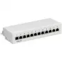 Wentronic Goobay CAT 6 Mini/Desktop Patch Panel, 12 portów, szary - STP ekranowany, szary (69306)