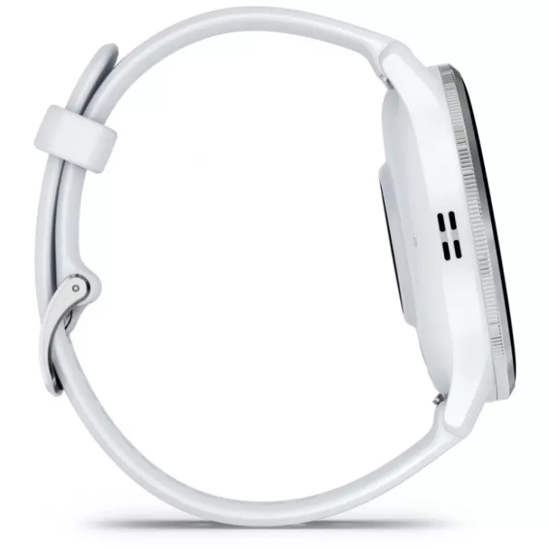 Smartwatch GARMIN Venu 3 — 1,4-calowy AMOLED, koperta 45 mm, GPS, Wi‑Fi, 8 GB, srebrno-biały, pasek silikonowy