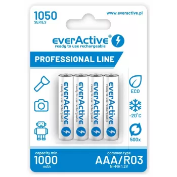 Akumulator AAA NiMH everActive EVHRL03-1050 1.2V — 4 szt., 1050 mAh
