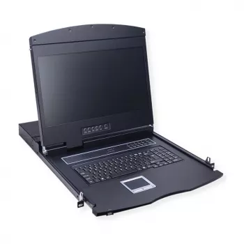 Konsola rackowa VALUE 26.99.0123, 17 cali (43,2 cm) LCD, 1280×1024, 1U, klawiatura francuska, czarna