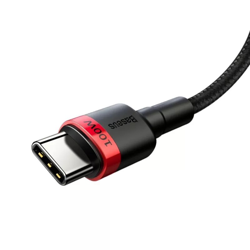 Kabel Baseus Cafule PD2.0 100W flash charging USB do Type-C (20V 5A) 2m czerwony+czarny