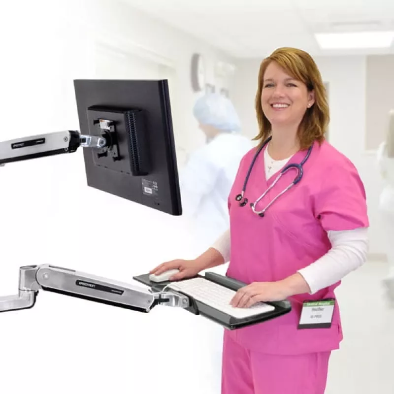 Wall Mount klawiatura Arm Ergotron LX Sit-Stand