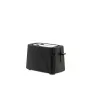Toster Alessi MDL08B Czarny — Design Plissé, 6 stopni przyrumieniania, tryb bajgiel/rozmrażanie/podgrzewanie, 340×185×250 mm
