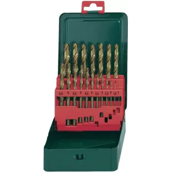 Zestaw wierteł Metabo 627156000 — HSS, powlekane TiN, 19 sztuk