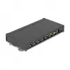 Patch panel DELOCK Mini Desktop RJ45 8-portowy Cat.6A ekranowany czarny do montażu na stole, ścianie lub szynie DIN