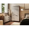 Szafa Cama Meble ALMERA Cama 5 90x52x185 cm, rama orzechowa, drzwi kaszmirowe, 6 półek