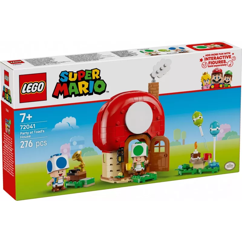 Klocki konstrukcyjne LEGO Super Mario Impreza w domku Toada zestaw 72041 z interaktywnymi funkcjami zabawy