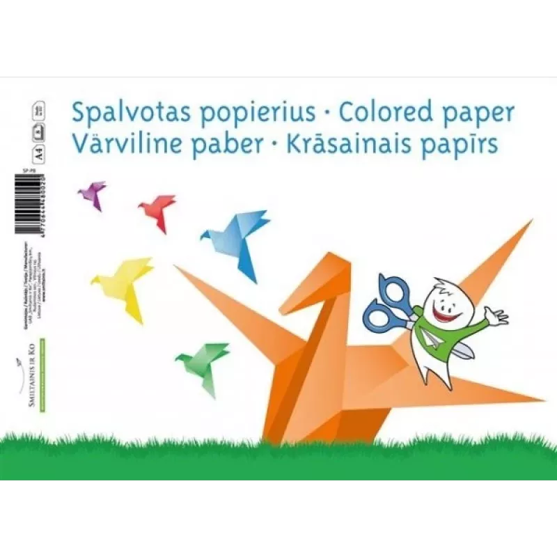 Papier SMLT A4 80 g/m², jednostronnie klejony, opakowanie — 8 arkuszy