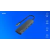 Hub USB SAVIO AK-54 — 4 x USB-A (USB 3.2 Gen 1), host USB-C, czarny