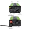 Przetwornica samochodowa Qoltec Monolith 600 W zielony 12 V