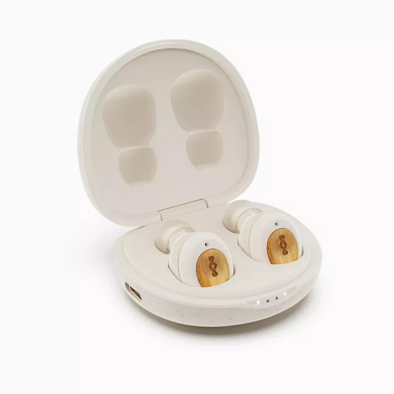 Marley Champion True Wireless Earbuds z wbudowanym mikrofonem Bluetooth, kolor kremowy