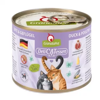 Mokra karma dla kota Fox4Pets DeliCATessen Kaczka i Drób 200 g, pełnoporcjowa karma dla dorosłych kotów, wilgotność 80%