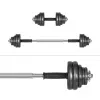 REBEL ACTIVE Regulowane hantle w walizce 30 kg ze sztangą