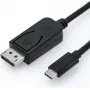 Roline - Zewnętrzny adapter wideo - USB-C 3.1 - DisplayPort - Czarny