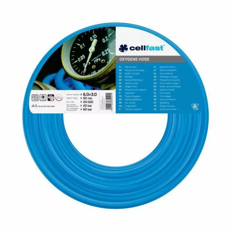 Cellfast CF20020R wąż tlenowy do spawania, 6 mm, 50 m