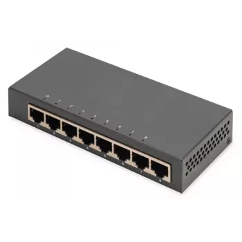 Niezarządzalny przełącznik Digitus 8-portowy Gigabit Ethernet 10/100/1000 w metalowej obudowie