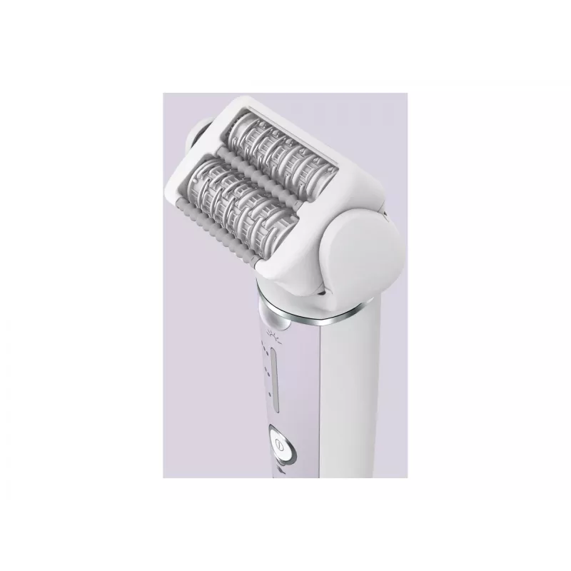 Epilator Panasonic ES-EY30A — 60 pęset, 3 prędkości, Wet & Dry, zasilany bateriami, biały/fioletowy
