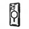 Etui Urban Armor Gear Plasma XTE na iPhone 16 Pro Max z maksymalnym rozmiarem ekranu 17,5 cm (6,9 cala). Czarno-przezroczysty design, metalowa nóżka, kompatybilność z MagSafe. Ochrona przed upadkami i zarysowaniami.