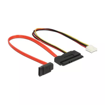 Kabel SATA DeLOCK 0,3 m SATAIII 7p + Floppy 4p/SATAIII 22p