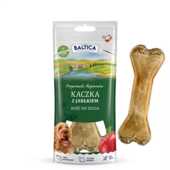 BALTICA regionalne przysmaki Kość do żucia Kaczka z jabłkiem - przysmak dla psa - 1