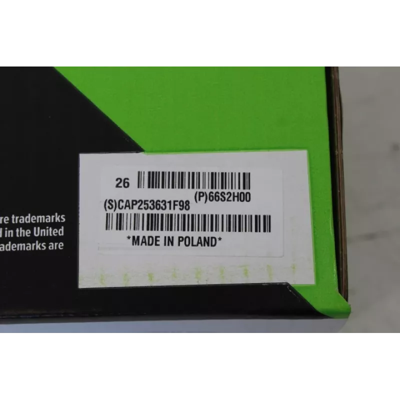Toner Lexmark Cartridge CollecReturn Program 66S2H00, czarny, 28 400 stron — opakowanie uszkodzone