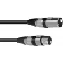 XLR kabel Omnitronic 3022045N — 1 x XLR male to 1 x XLR female, 1.5 m