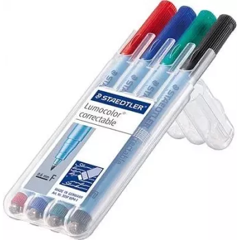 Marker Staedtler Lumocolor correctable 305 4 szt. Zielony Czarny Niebieski Czerwony