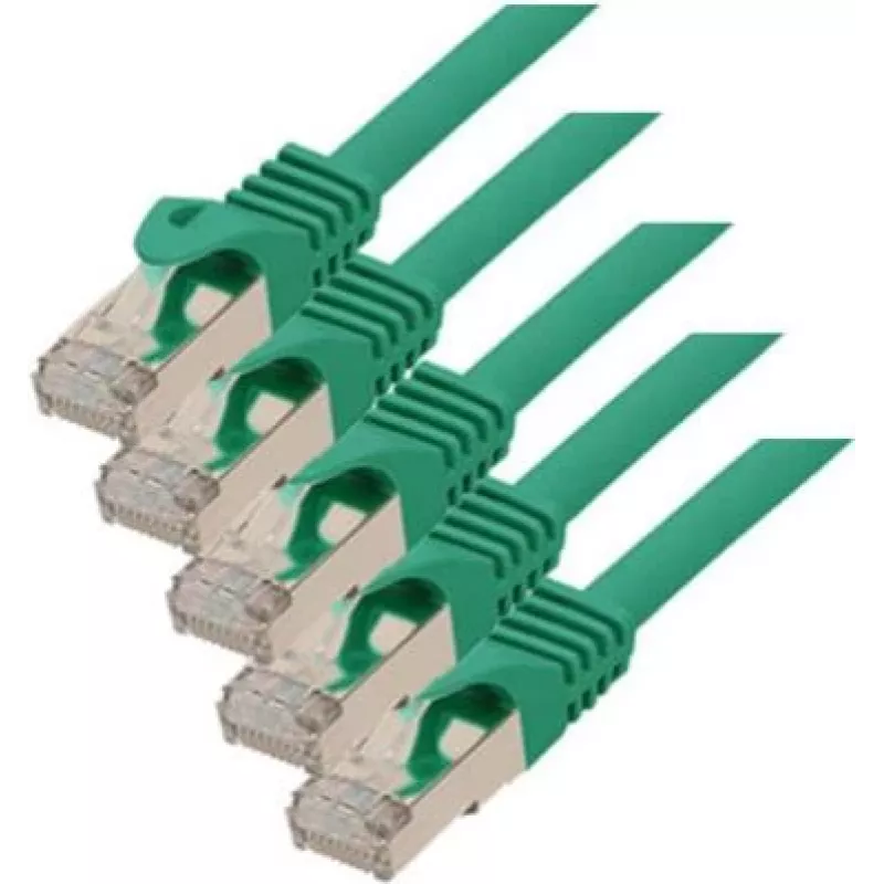 Kabel sieciowy ShiverPeaks 75511-G-SET5 Cat7 S/FTP 1m Zielony