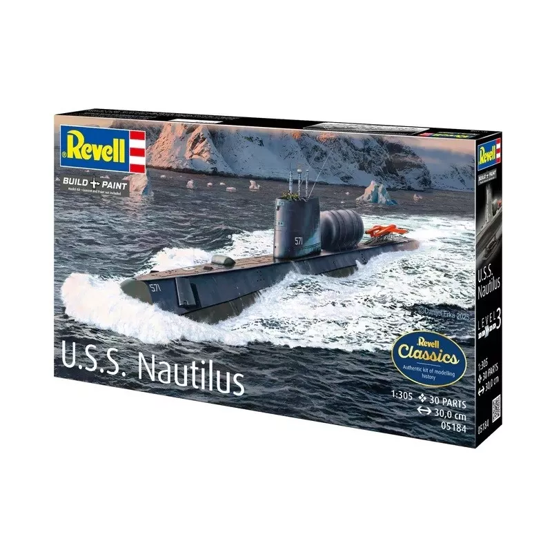 Plastikowy model statku REVELL U.S.S. Nautilus skala 1:305, zestaw 05184