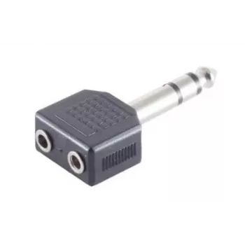 adapter złącza złącza Microconnect AUDANS 6,35 mm na 2 x 3,5 mm czarny