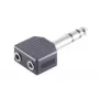 adapter złącza złącza Microconnect AUDANS 6,35 mm na 2 x 3,5 mm czarny