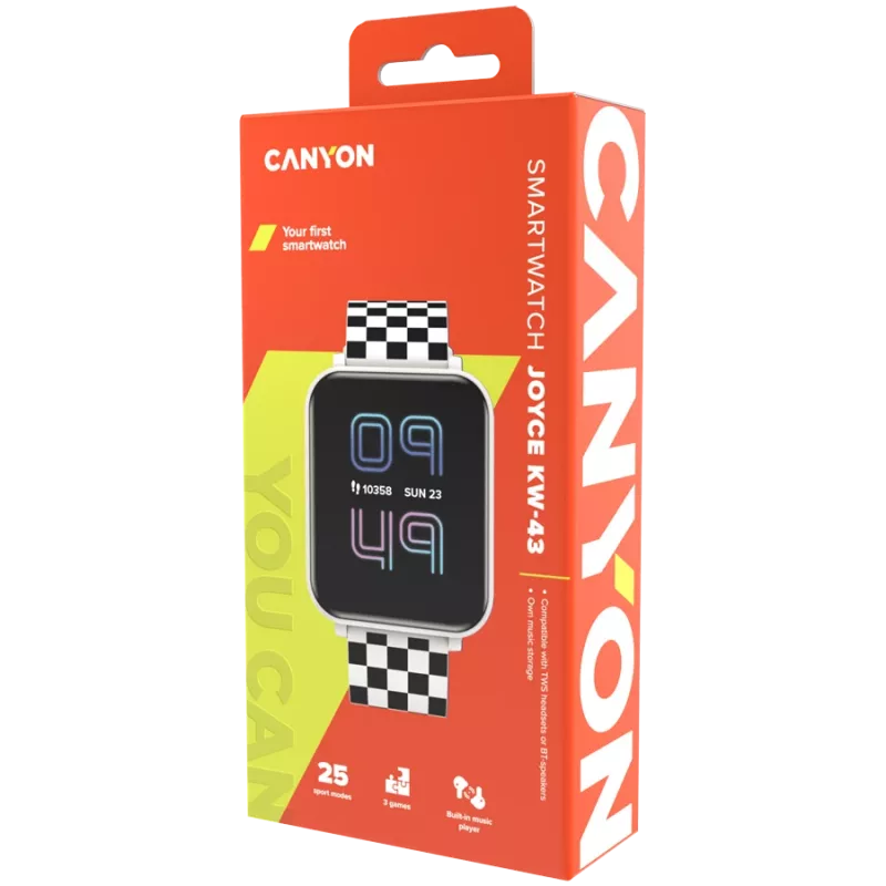 Smartwatch Canyon CNE-KW43 Czarny Biały