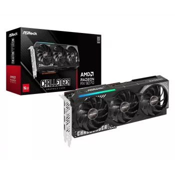 Karta graficzna ASRock Challenger Radeon RX 9070 — 16 GB GDDR6, 256-bit, PCIe 5.0, 3x DisplayPort 2.1a + HDMI 2.1b