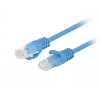 Kabel krosowy sieciowy LANBERG Cat6 U/UTP 0,25 m RJ-45 na RJ-45 niebieski