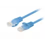 Kabel krosowy sieciowy LANBERG Cat6 U/UTP 0,25 m RJ-45 na RJ-45 niebieski