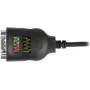 Adapter Delock USB Type-A na szeregowy DB9 z testerem RS-232 z 9 diodami LED - Adapter szeregowy - USB - RS-232 x 1 - Czarny (90497)