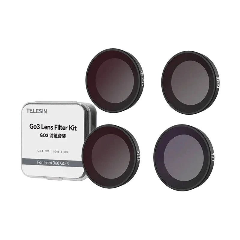 Zestaw 4 filtrów Telesin CPL/ND8/ND16/ND32 do kamery Insta360 GO 2/3