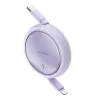 Baseus Free2Pull - 20 W USB-C do Lightning, kabel zwijany, 1 m (fioletowy)