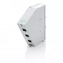 Rozdzielacz spawów światłowodowych na szynę DIN DIGITUS DN-96894 — kątowy, 6 SC SX / LC DX, aluminium, szary