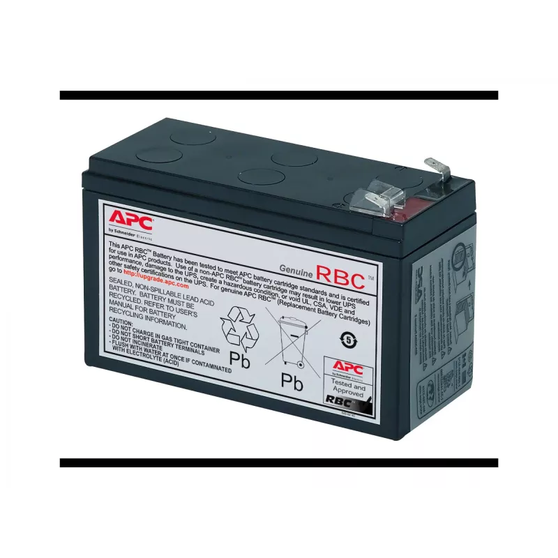 APC bateria Replacement Cartridge APCRBC106 (OEM), Sealed Lead Acid (VRLA), 1 szt., Czarny, RoHS, 2,5 kg, 102 mm