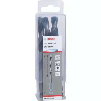 Wiertło kręte HSS PointTeQ do metalu 5 sztuk 10 mm gniazdo sześciokątne długość 133 mm