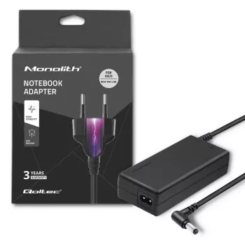 Qoltec 50075.90W Zasilacz do ASUS | 90W | 19V | 4,9A | 5,5*2,5 | +przewód zasilający