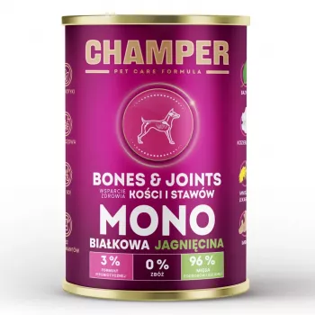 CHAMPER Bones & Joints Monoprotein Lamb - mokra karma dla psa - 400g
